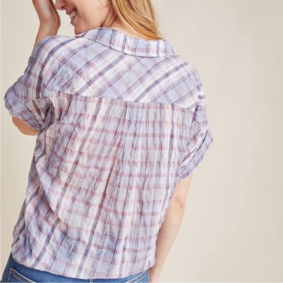 Anthro Cloth & Stone Liya Tie Waist Shirt - Picture 3 of 13